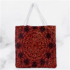 Grunge Style Geometric Mandala All Over Print Grocery Tote Bag