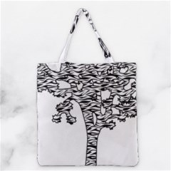 Jt Zebra Stipes 11 X 17 Grocery Tote Bag