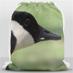 Goose, Black And White Drawstring Bag (large)