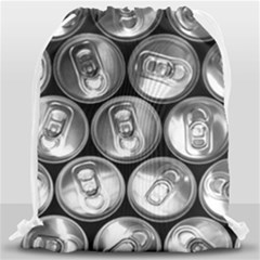 Black And White Doses Cans Fuzzy Drinks Drawstring Bag (large)