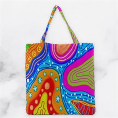 Doodle Pattern Grocery Tote Bag