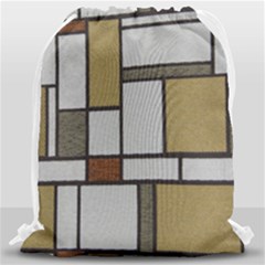 Fabric Textures Fabric Texture Vintage Blocks Rectangle Pattern Drawstring Bag (large)