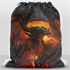 Dragon Legend Art Fire Digital Fantasy Drawstring Bag (large)