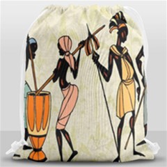 Man Ethic African People Collage Drawstring Bag (large)