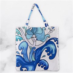 Abstract Colourful Comic Characters Grocery Tote Bag