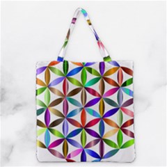 Flower Of Life Sacred Geometry Grocery Tote Bag