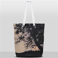Inkwork Sunrise In Orange Full Print Rope Handle Tote (small)