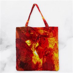 Bernstein Burning Stone Gem Grocery Tote Bag