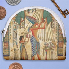Egyptian Man Sun God Ra Amun Horseshoe Style Canvas Pouch