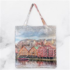 Architecture City Buildings River Grocery Tote Bag