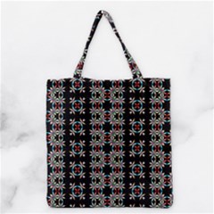 Pattern Black Background Texture Art Grocery Tote Bag