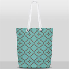 Tiles Full Print Rope Handle Tote (small)