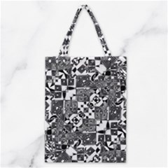 Black And White Geometric Print Classic Tote Bag