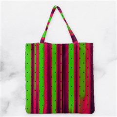 Warped Stripy Dots Grocery Tote Bag