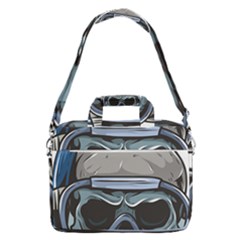 Skull-underwater-diving-skeleton-diving-head Macbook Pro Shoulder Laptop Bag (large)
