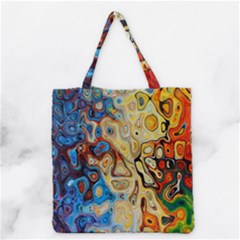 Colorful Structure Grocery Tote Bag