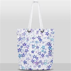 Christmasstars-005 Full Print Rope Handle Tote (small)