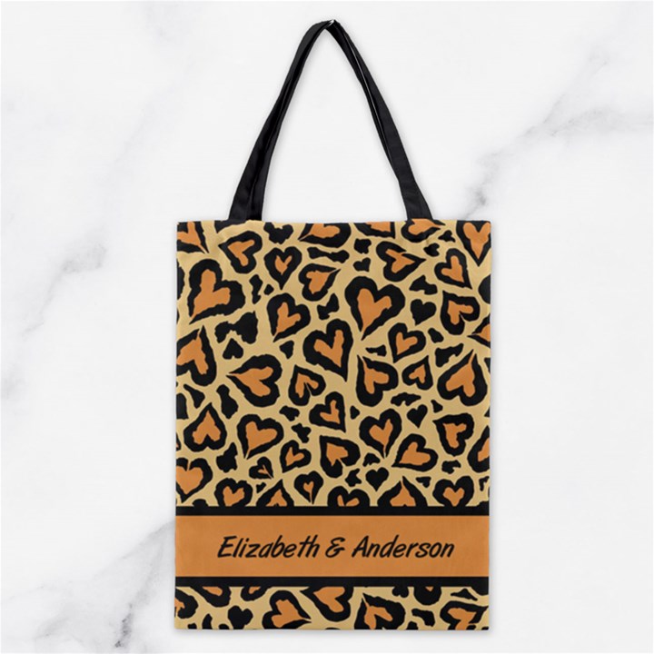 Personalized Leopard Skin Pattern Classic Tote Bag