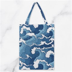 Waves Aesthetics Illustration Japanese Classic Tote Bag