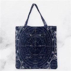 Vintage Astrology Poster Grocery Tote Bag