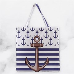 Anchor Background Design Grocery Tote Bag
