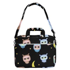 Cute-owl-doodles-with-moon-star-seamless-pattern Macbook Pro 16  Shoulder Laptop Bag