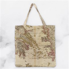Map Of Greece Archipelago Grocery Tote Bag