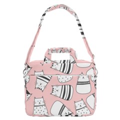 Cute Cats Cartoon Seamless-pattern Macbook Pro 16  Shoulder Laptop Bag