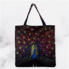Peacock Feathers Grocery Tote Bag