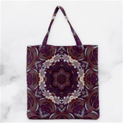 Rosette Kaleidoscope Mosaic Abstract Background Grocery Tote Bag