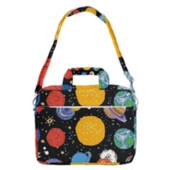 Circle Illustration Space Art Cute Pattern Macbook Pro 16  Shoulder Laptop Bag
