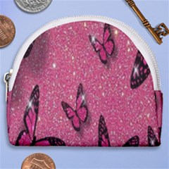 Butterfly, Girl, Pink, Wallpaper Horseshoe Style Canvas Pouch