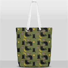 Cat Cartoon Cats Animal Pattern Full Print Rope Handle Tote (small)