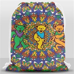 Grateful Dead Pattern Drawstring Bag (large)