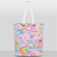 Bears Kawaii Pattern Full Print Rope Handle Tote (small)