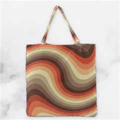 Twirl Swirl Waves Pattern Grocery Tote Bag