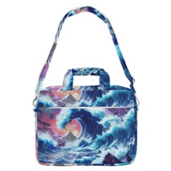 Storm Tsunami Waves Ocean Sea Nautical Nature Macbook Pro 16  Shoulder Laptop Bag
