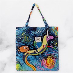 Adventure Time Art Starry Night Van Gogh Grocery Tote Bag