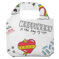 Abstract Fashion Background Suitable Fabric Printing Premium Foldable Grocery Recycle Bag