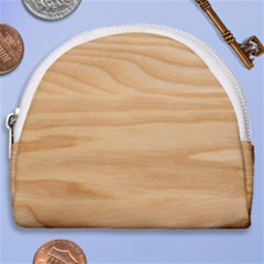 Light Wooden Texture, Wooden Light Brown Background Horseshoe Style Canvas Pouch