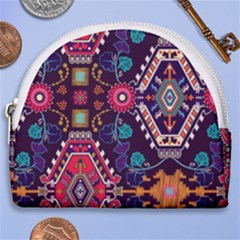 Pattern, Ornament, Motif, Colorful Horseshoe Style Canvas Pouch