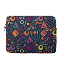 Random, Abstract, Forma, Cube, Triangle, Creative 13  Vertical Laptop Sleeve Case With Pocket