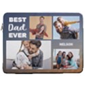 Personalized Photo Best Ever Name Laptop Sleeve Case with Pocket 17  Vertical Laptop Sleeve Case With Pocket View1