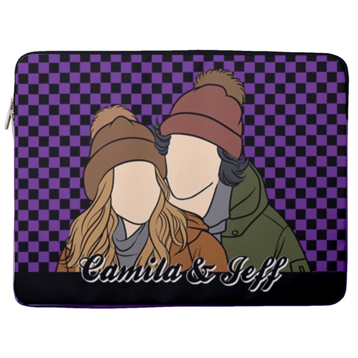 Personalized Hand Draw Style 2 17  Vertical Laptop Sleeve Case With Pocket