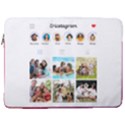 Personalized Instagram Name Laptop Sleeve Case with Pocket 17  Vertical Laptop Sleeve Case With Pocket View1