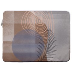 Boho Background Leaves Botanical Retro Vintage Art 17  Vertical Laptop Sleeve Case With Pocket