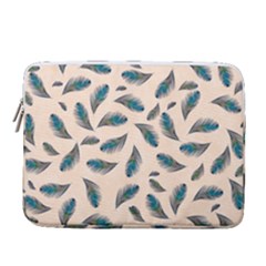Background Palm Leaves Pattern 15  Vertical Laptop Sleeve Case With Pocket