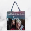 Personalized Worlds Best Grandma Any Text Photo Tote Bag Grocery Tote Bag View1