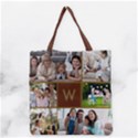 Personalized Initial Photo Tote Bag Grocery Tote Bag View1