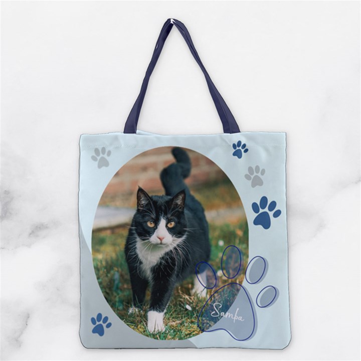 Personalized Pet Style Photo Name Tote Bag Grocery Tote Bag